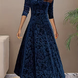 Júlia | Mintás Elegáns Maxi Ruha