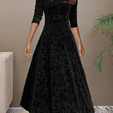 Júlia | Mintás Elegáns Maxi Ruha