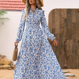 Veronika | Fekete-Fehér Maxi Ruha