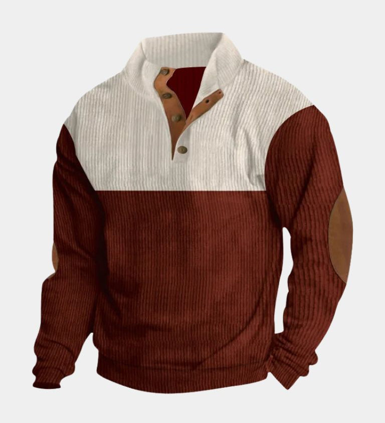 Miklós | KÕRGE KAELUSEGA KORDUROOST PULLOVER MEESTELE