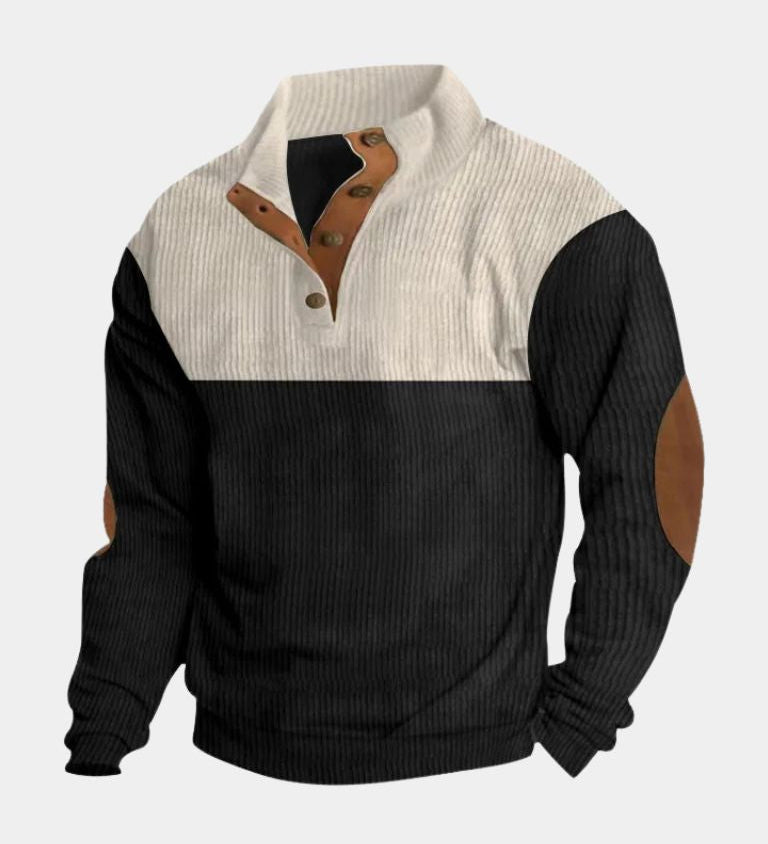 Miklós | KÕRGE KAELUSEGA KORDUROOST PULLOVER MEESTELE