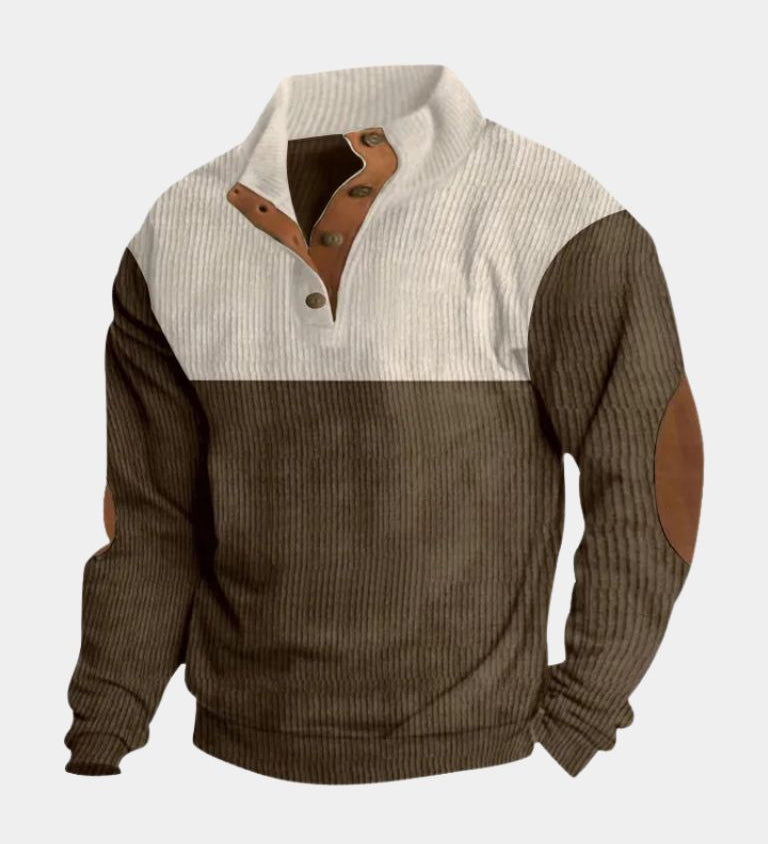 Miklós | KÕRGE KAELUSEGA KORDUROOST PULLOVER MEESTELE
