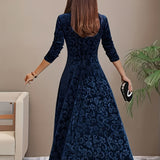 Júlia | Mintás Elegáns Maxi Ruha