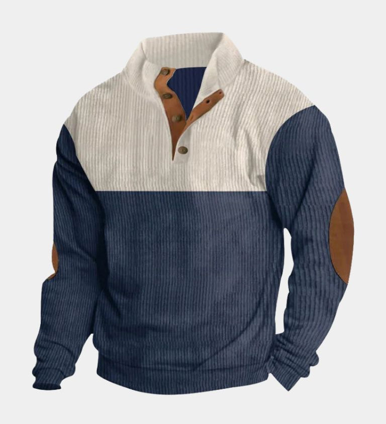 Miklós | KÕRGE KAELUSEGA KORDUROOST PULLOVER MEESTELE