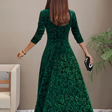Júlia | Mintás Elegáns Maxi Ruha