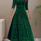 Júlia | Mintás Elegáns Maxi Ruha