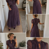 Hanna | Kulcslyuk Kivágású Maxi Ruha