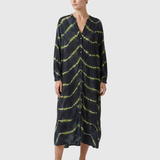 Manon | Elegáns Csíkos Boho Maxi Ruha