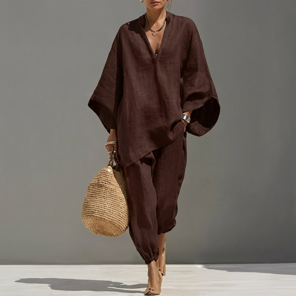 Marina | V-nyakú Casual Kétrészes Szett