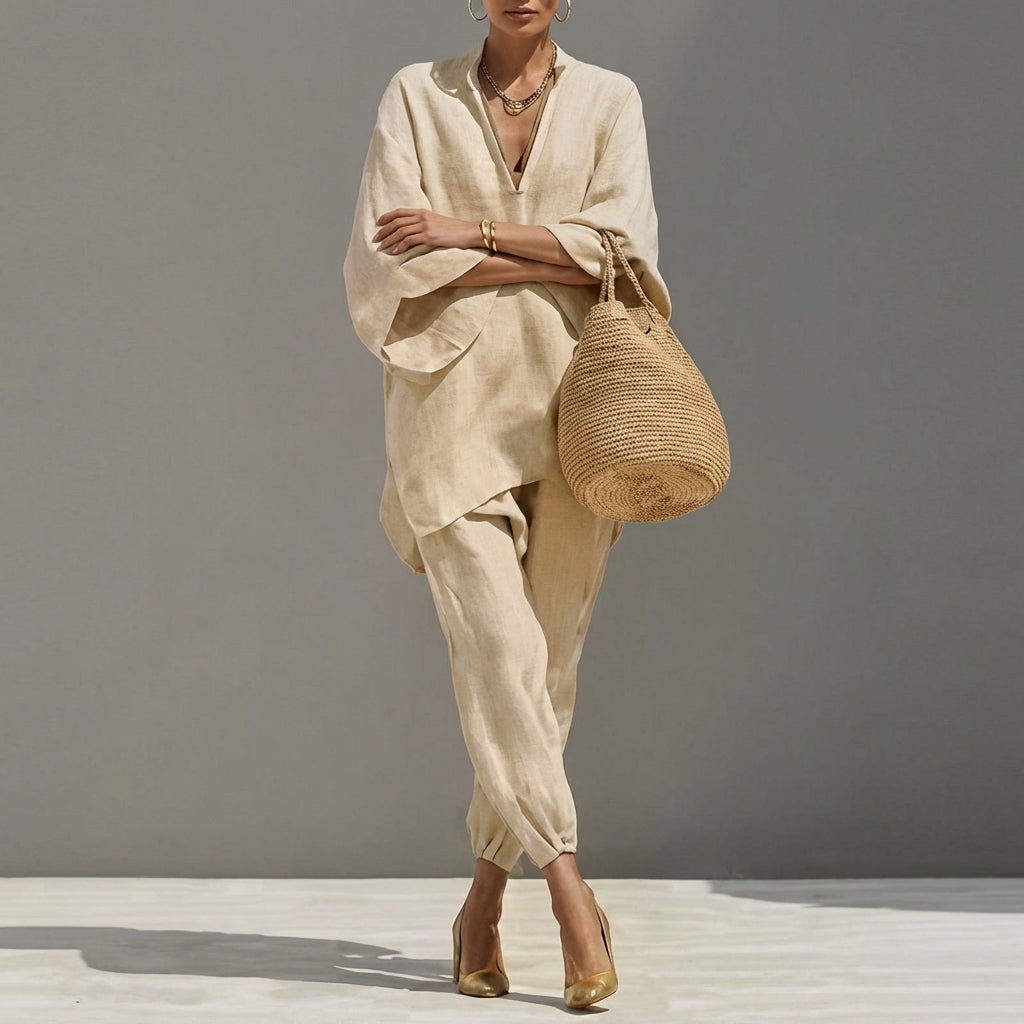 Marina | V-nyakú Casual Kétrészes Szett