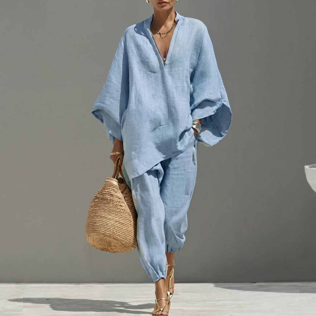 Marina | V-nyakú Casual Kétrészes Szett