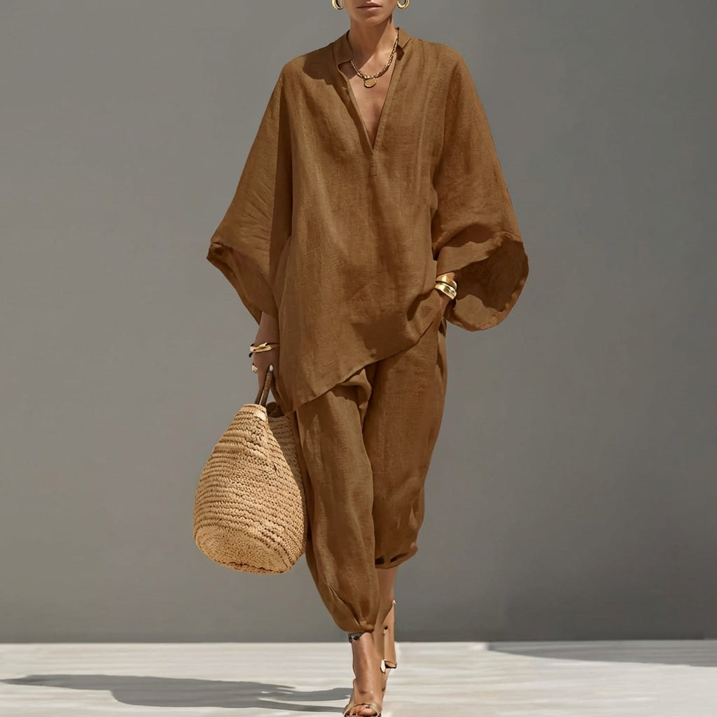 Marina | V-nyakú Casual Kétrészes Szett