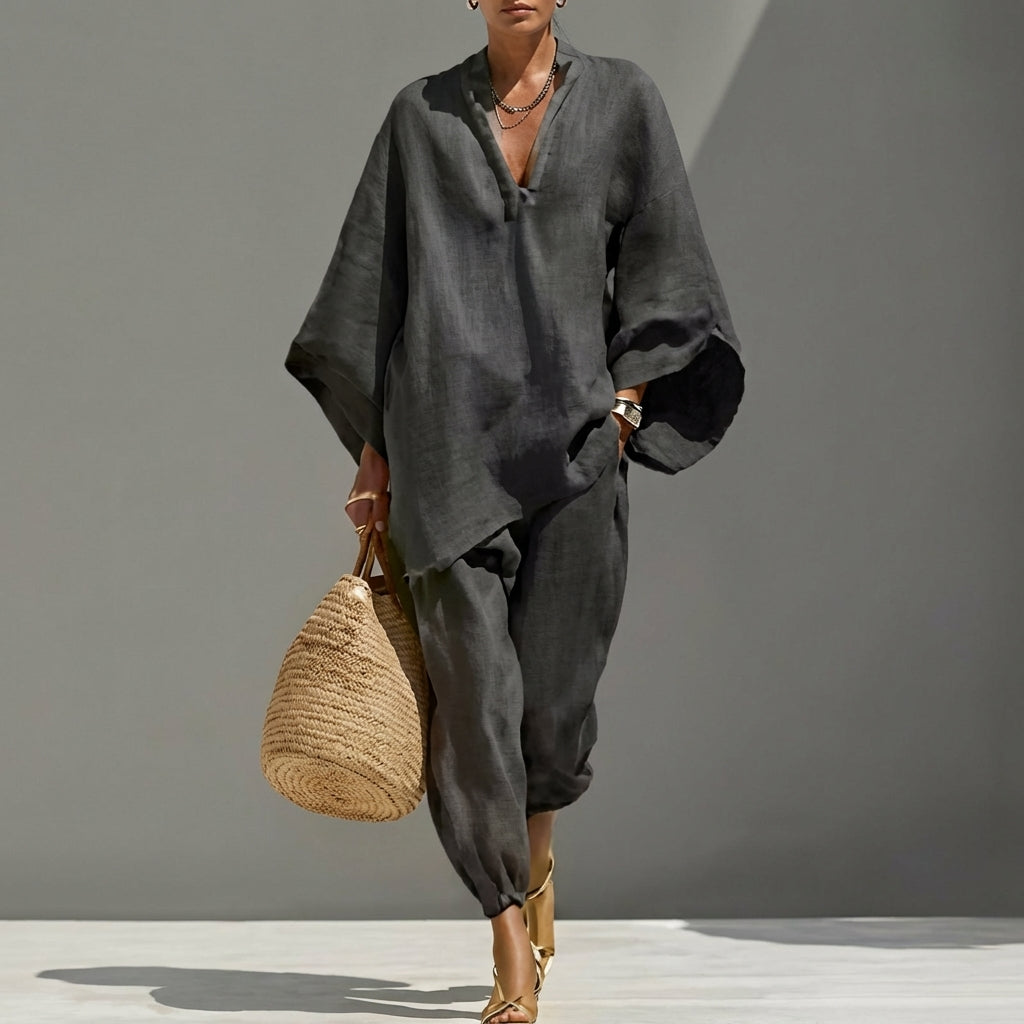 Marina | V-nyakú Casual Kétrészes Szett