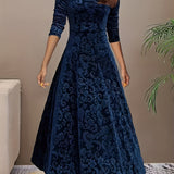 Júlia | Mintás Elegáns Maxi Ruha