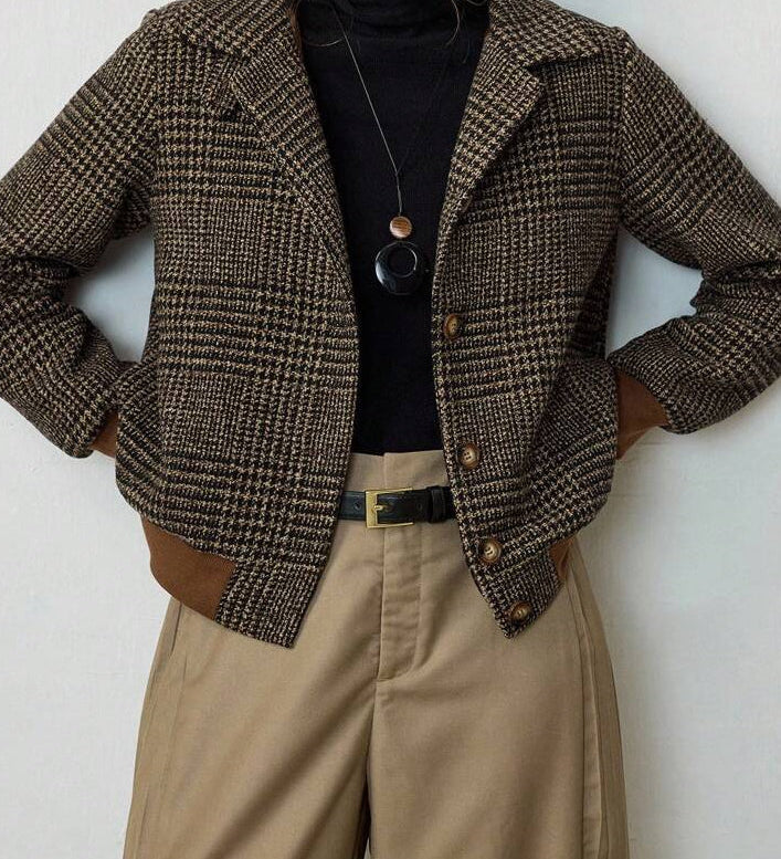 Dalma | Keresztbe Gombolt Tweed Zakó